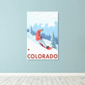 Snowboarder SceneColorado Canvas Afdruk (Insitu (Houten vloer))