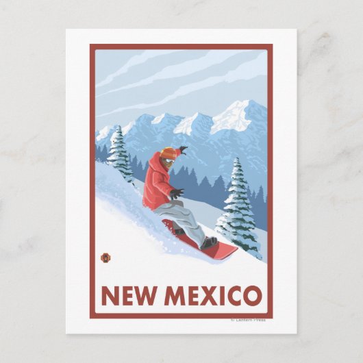 Snowboarder SceneNew Mexico Briefkaart (Voorkant)