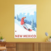 Snowboarder SceneNew Mexico Canvas Afdruk (Insitu (Woonkamer))