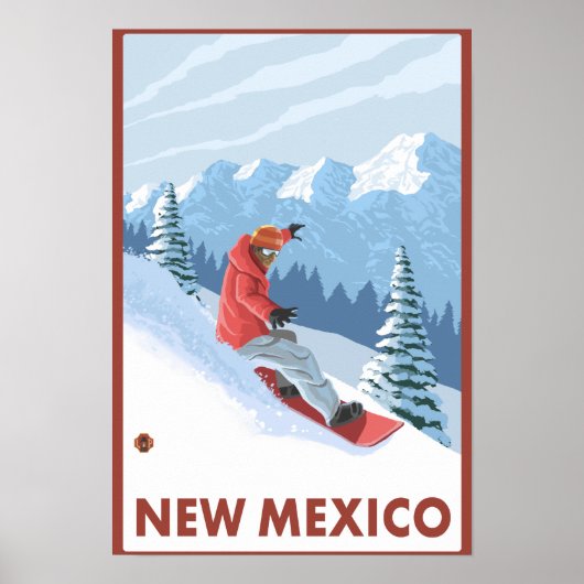 Snowboarder SceneNew Mexico Poster (Voorkant)