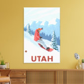 Snowboarder SceneUtah Canvas Afdruk (Insitu (Woonkamer))