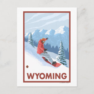 Snowboarder SceneWyoming Briefkaart