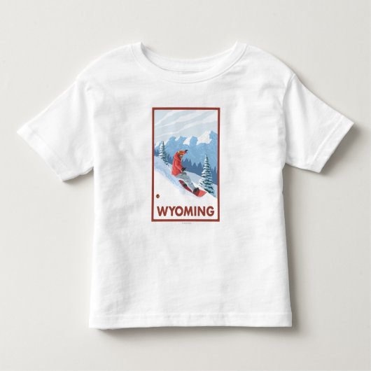 Snowboarder SceneWyoming Kinder Shirts (Voorkant)