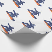 Snowboarder silhouet - Kies achtergrondkleur Cadeaupapier (Hoek)