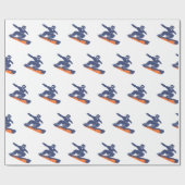 Snowboarder silhouet - Kies achtergrondkleur Cadeaupapier (Vlak)