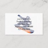 Snowboarder silhouet - Kies achtergrondkleur Visitekaartje (Voorkant)