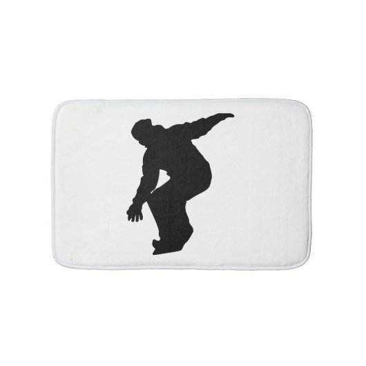 Snowboarder Silhouette Badmat (Voorkant)
