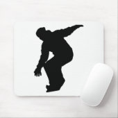 Snowboarder Silhouette Muismat (Met muis)