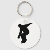 Snowboarder Silhouette Sleutelhanger (Voorkant)