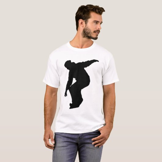 Snowboarder Silhouette T-shirt (Voorkant volledig)