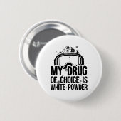 Snowboarder Skiers | Sneeuwwitjes Ronde Button 5,7 Cm (Voorkant /achterkant)