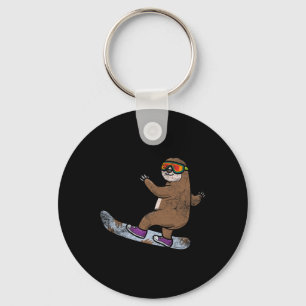 Snowboarder Sloth Lover Snowboarding Snow Winter S Sleutelhanger
