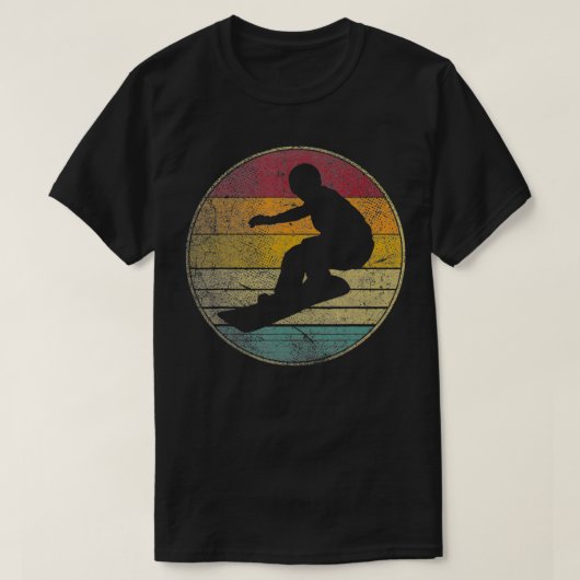 Snowboarder Snow Board Retro Ski Snowboard Mountai T-shirt (Design voorkant)