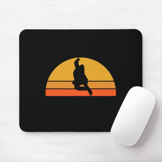 Snowboarder Snow Winter Sunset R Muismat (Met muis)