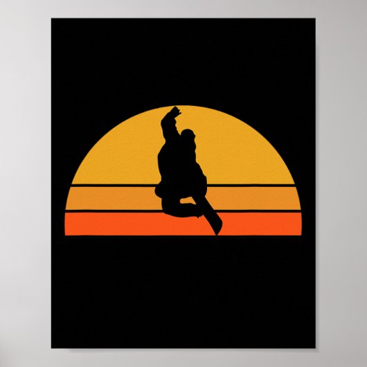 Snowboarder Snow Winter Sunset R Poster (Voorkant)