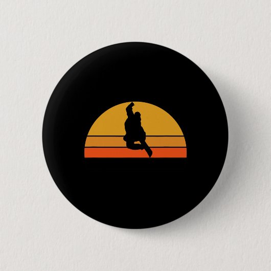 Snowboarder Snow Winter Sunset R Ronde Button 5,7 Cm (Voorkant)