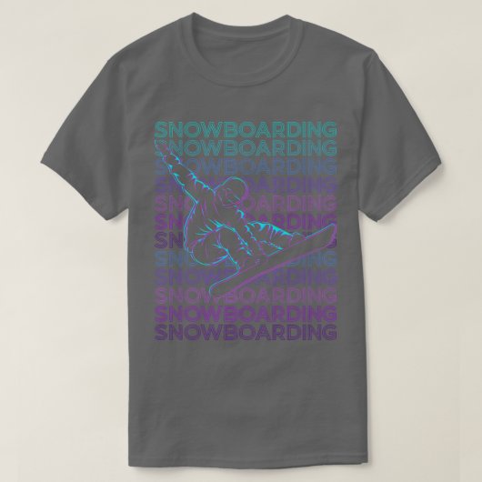 Snowboarder Snowboard Retro T-shirt (Design voorkant)