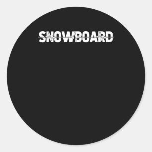 Snowboarder Snowboard Wintersport - Ekg Heartbea Ronde Sticker
