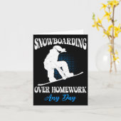 Snowboarder snowboarden boven huiswerk elke dag pl kaart (Gele Bloem)