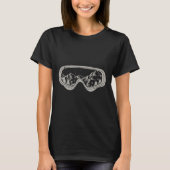 Snowboarder Snowboarden Goggles Winter Sport Sneeu T-shirt (Voorkant)