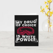 Snowboarder Snowboarden mijn favoriete medicijn Kaart (Gele Bloem)