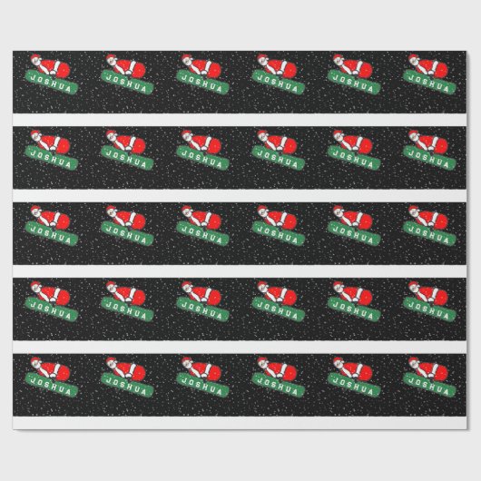 Snowboarder Snowboarden Vakantiegift Cadeaupapier (Vlak)