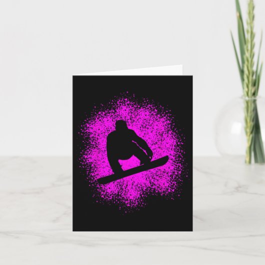 Snowboarder Snowboarden Vrouwen Mannen Kaart (Voorkant)