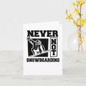 Snowboarder Snowboarden - Wintersport Snowboard Kaart (Gele Bloem)