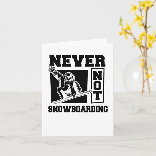 Snowboarder Snowboarden - Wintersport Snowboard Kaart (Gele Bloem)