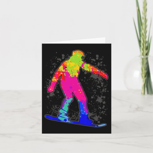 Snowboarder Snowboarder Snowboarder Boys Kinder Ma Kaart (Voorkant)