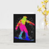 Snowboarder Snowboarder Snowboarder Boys Kinder Ma Kaart (Gele Bloem)