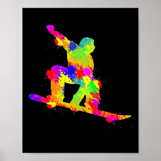 Snowboarder Snowboarder Snowboarder Boys Kinder Ma Poster (Voorkant)