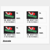 Snowboarder Snowboarding Holiday Gift Labels (Vel)
