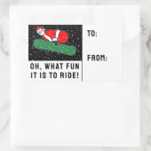Snowboarder Snowboarding Holiday Gift Labels (Tas)