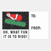 Snowboarder Snowboarding Holiday Gift Labels (Voorkant)