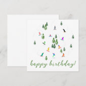 Snowboarder Snowboarding Illustratie Birthday (Voorkant / Achterkant)