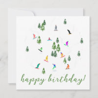 Snowboarder Snowboarding Illustratie Birthday