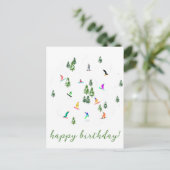 Snowboarder Snowboarding Illustratie Birthday Briefkaart (Staand voorkant)