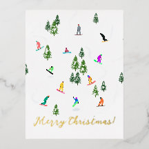 Snowboarder Snowboarding Illustratie Kerstmis