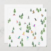 Snowboarder Snowboarding Illustration Kaart (Voorkant / Achterkant)