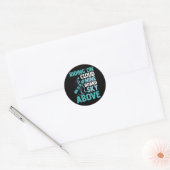 Snowboarder Snowboarding Ronde Sticker (Envelop)