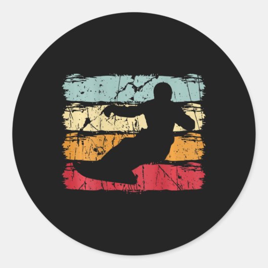 Snowboarder Snowboarding Ski Vacation Snowboard Gi Ronde Sticker (Voorkant)