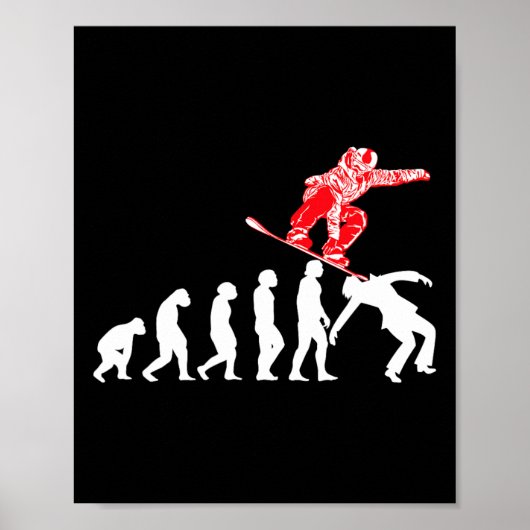 Snowboarder Snowboarding Snowboard Poster (Voorkant)