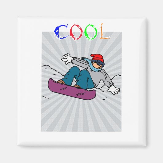 Snowboarder | Snowboarding | snowboarden Magneet (Voorkant)