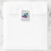  Snowboarder | Snowboarding | snowboarden Vierkante Sticker (Tas)