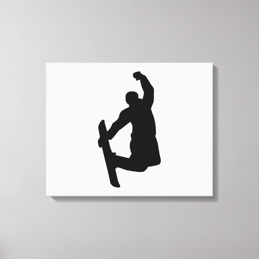 Snowboarder sprong canvas afdruk (Voorkant)