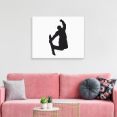 Snowboarder sprong canvas afdruk (Insitu (Woonkamer))