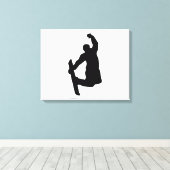 Snowboarder sprong canvas afdruk (Insitu (Houten vloer))