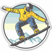 Snowboarder Sticker (Voorkant)