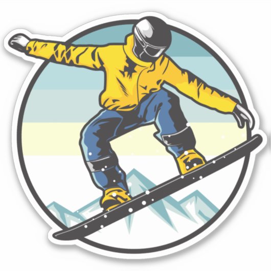Snowboarder Sticker (Voorkant)